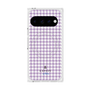 プレミアムスクエアケース with Pixelsnap［ Houndstooth Pattern Purple -with LANVIN en Bleu logo ランバン 千鳥格子柄 パープル ］