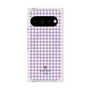 プレミアムスクエアケース with Pixelsnap［ Houndstooth Pattern Purple -with LANVIN en Bleu logo ランバン 千鳥格子柄 パープル ］