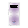 プレミアムスクエアケース with Pixelsnap［ Houndstooth Pattern Purple -with LANVIN en Bleu logo ランバン 千鳥格子柄 パープル ］