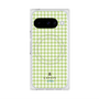 プレミアムスクエアケース with Pixelsnap［ Houndstooth Pattern Green with LANVIN en Bleu logo- ランバン 千鳥格子柄 グリーン ］