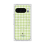 プレミアムスクエアケース with Pixelsnap［ Houndstooth Pattern Green with LANVIN en Bleu logo- ランバン 千鳥格子柄 グリーン ］