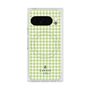 プレミアムスクエアケース with Pixelsnap［ Houndstooth Pattern Green with LANVIN en Bleu logo- ランバン 千鳥格子柄 グリーン ］