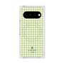 プレミアムスクエアケース with Pixelsnap［ Houndstooth Pattern Green with LANVIN en Bleu logo- ランバン 千鳥格子柄 グリーン ］