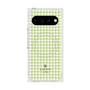 プレミアムスクエアケース with Pixelsnap［ Houndstooth Pattern Green with LANVIN en Bleu logo- ランバン 千鳥格子柄 グリーン ］