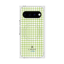 プレミアムスクエアケース with Pixelsnap［ Houndstooth Pattern Green with LANVIN en Bleu logo- ランバン 千鳥格子柄 グリーン ］