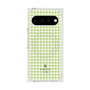 プレミアムスクエアケース with Pixelsnap［ Houndstooth Pattern Green with LANVIN en Bleu logo- ランバン 千鳥格子柄 グリーン ］