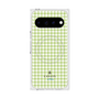 プレミアムスクエアケース with Pixelsnap［ Houndstooth Pattern Green with LANVIN en Bleu logo- ランバン 千鳥格子柄 グリーン ］