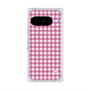 プレミアムスクエアケース with Pixelsnap［ Checkered Pink - ギンガムチェック ピンク ］