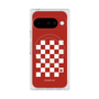 プレミアムスクエアケース with Pixelsnap［ Racing checkered flag Red - レーシングチェッカーフラッグ レッド ］