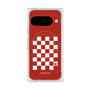 プレミアムスクエアケース with Pixelsnap［ Racing checkered flag Red - レーシングチェッカーフラッグ レッド ］