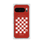 プレミアムスクエアケース with Pixelsnap［ Racing checkered flag Red - レーシングチェッカーフラッグ レッド ］