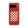 プレミアムスクエアケース with Pixelsnap［ Racing checkered flag Red - レーシングチェッカーフラッグ レッド ］