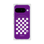 プレミアムスクエアケース with Pixelsnap［ Racing checkered flag Purple - レーシングチェッカーフラッグ パープル ］