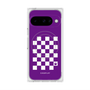 プレミアムスクエアケース with Pixelsnap［ Racing checkered flag Purple - レーシングチェッカーフラッグ パープル ］