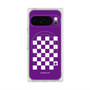 プレミアムスクエアケース with Pixelsnap［ Racing checkered flag Purple - レーシングチェッカーフラッグ パープル ］