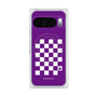 プレミアムスクエアケース with Pixelsnap［ Racing checkered flag Purple - レーシングチェッカーフラッグ パープル ］