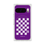 プレミアムスクエアケース with Pixelsnap［ Racing checkered flag Purple - レーシングチェッカーフラッグ パープル ］