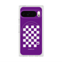 プレミアムスクエアケース with Pixelsnap［ Racing checkered flag Purple - レーシングチェッカーフラッグ パープル ］