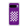 プレミアムスクエアケース with Pixelsnap［ Racing checkered flag Purple - レーシングチェッカーフラッグ パープル ］
