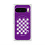プレミアムスクエアケース with Pixelsnap［ Racing checkered flag Purple - レーシングチェッカーフラッグ パープル ］