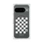 プレミアムスクエアケース with Pixelsnap［ Racing checkered flag White - レーシングチェッカーフラッグ ホワイト ］
