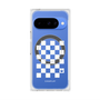プレミアムスクエアケース with Pixelsnap［ Racing checkered flag White - レーシングチェッカーフラッグ ホワイト ］