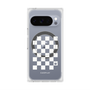 プレミアムスクエアケース with Pixelsnap［ Racing checkered flag White - レーシングチェッカーフラッグ ホワイト ］