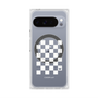 プレミアムスクエアケース with Pixelsnap［ Racing checkered flag White - レーシングチェッカーフラッグ ホワイト ］