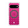 プレミアムスクエアケース with Pixelsnap［ CASEPLAY Crown dots White - ケースプレイ・クラウン・ドッツ ホワイト ］