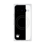 プレミアムスクエアケース with Pixelsnap［ CASEPLAY Bi-Colors Black & White - ケースプレイ・バイカラー ブラック＆ホワイト ］