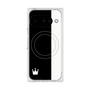 プレミアムスクエアケース with Pixelsnap［ CASEPLAY Bi-Colors Black & White - ケースプレイ・バイカラー ブラック＆ホワイト ］