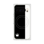 プレミアムスクエアケース with Pixelsnap［ CASEPLAY Bi-Colors Black & White - ケースプレイ・バイカラー ブラック＆ホワイト ］