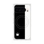プレミアムスクエアケース with Pixelsnap［ CASEPLAY Bi-Colors Black & White - ケースプレイ・バイカラー ブラック＆ホワイト ］