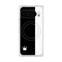 プレミアムスクエアケース with Pixelsnap［ CASEPLAY Bi-Colors Black & White - ケースプレイ・バイカラー ブラック＆ホワイト ］