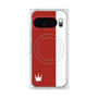 プレミアムスクエアケース with Pixelsnap［ CASEPLAY Bi-Colors Red & White - ケースプレイ・バイカラー レッド＆ホワイト ］
