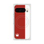 プレミアムスクエアケース with Pixelsnap［ CASEPLAY Bi-Colors Red & White - ケースプレイ・バイカラー レッド＆ホワイト ］