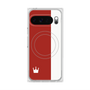 プレミアムスクエアケース with Pixelsnap［ CASEPLAY Bi-Colors Red & White - ケースプレイ・バイカラー レッド＆ホワイト ］