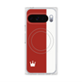 プレミアムスクエアケース with Pixelsnap［ CASEPLAY Bi-Colors Red & White - ケースプレイ・バイカラー レッド＆ホワイト ］