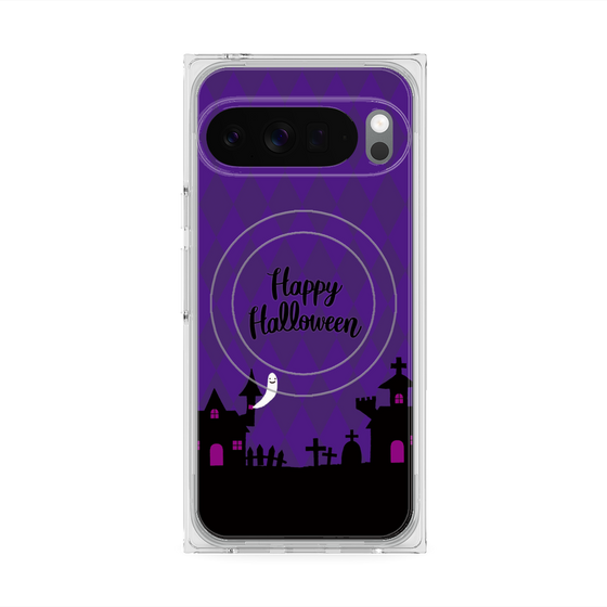 プレミアムスクエアケース with Pixelsnap［ Halloween World - Purple ］