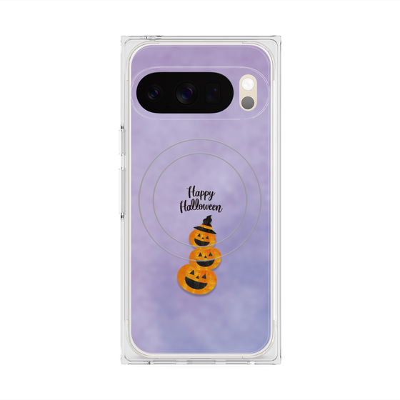 プレミアムスクエアケース with Pixelsnap［ Happy Halloween - Pumpkin ］