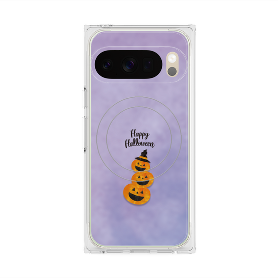 プレミアムスクエアケース with Pixelsnap［ Happy Halloween - Pumpkin ］
