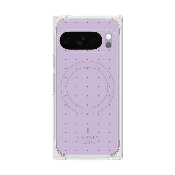 プレミアムスクエアケース with Pixelsnap［ LANVIN en Bleu Tiny dots Purple - ランバン ドット パープル ］