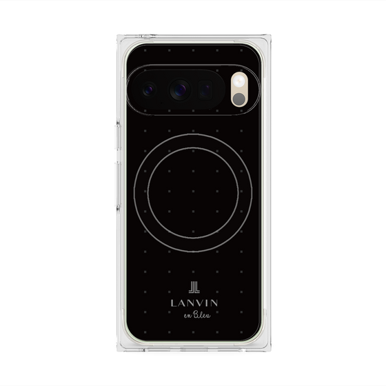 プレミアムスクエアケース with Pixelsnap［ LANVIN en Bleu Tiny dots Black - ランバン ドット ブラック ］