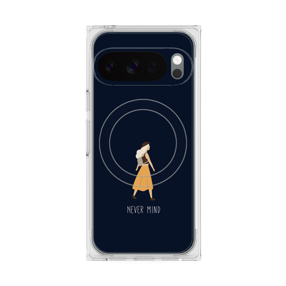 プレミアムスクエアケース with Pixelsnap［ Never Mind - Navy ］