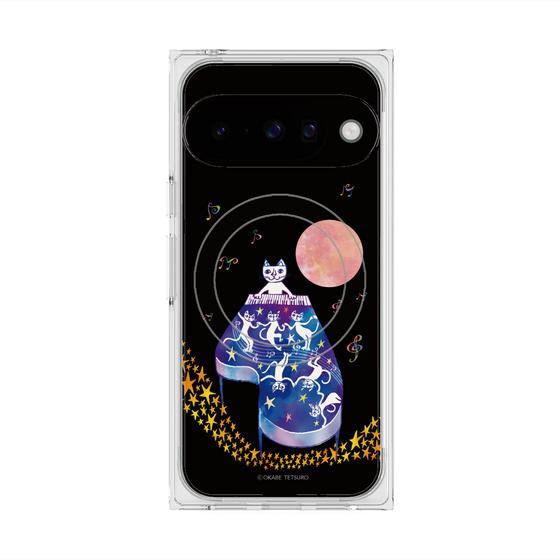 プレミアムスクエアケース with Pixelsnap［ おかべてつろう - たのしい夜 ］
