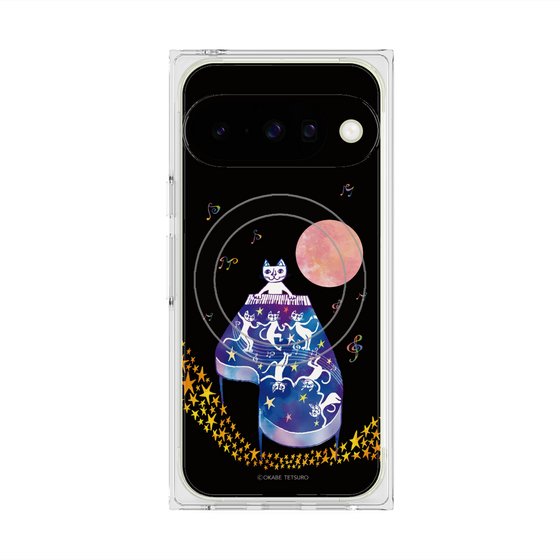 プレミアムスクエアケース with Pixelsnap［ おかべてつろう - たのしい夜 ］
