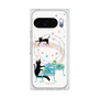 プレミアムスクエアケース with Pixelsnap［ おかべてつろう - 黒猫クロのとおりみち ］