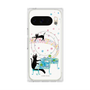 プレミアムスクエアケース with Pixelsnap［ おかべてつろう - 黒猫クロのとおりみち ］