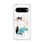 プレミアムスクエアケース with Pixelsnap［ おかべてつろう - 黒猫クロのとおりみち ］