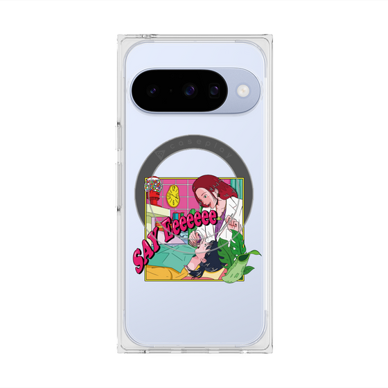 プレミアムスクエアケース with Pixelsnap［ SAY Eeeeeee ］